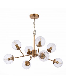 SLE220803-08 Люстра подвесная Латунь/Прозрачный E14 8*40W ANDRIA-foto2