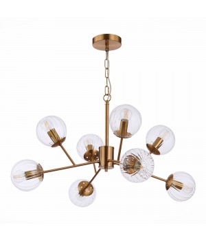 SLE220803-08 Люстра подвесная Латунь/Прозрачный E14 8*40W ANDRIA-foto2