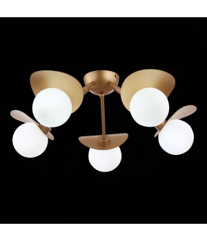 SLE220502-05 Люстра потолочная Золотистый/Белый G9 5*5W BOLZANO-foto4