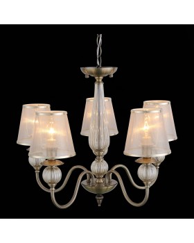 SL185.303.05 Люстра подвесная, потолочная Бронза, Прозрачный/Бежевый, Бронза E14 5*40W GRAZIA-foto7