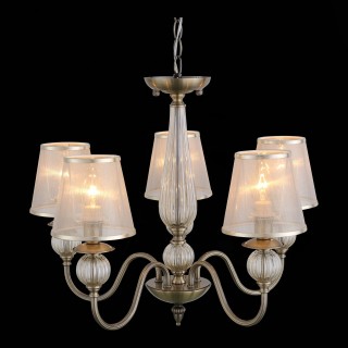 SL185.303.05 Люстра подвесная, потолочная Бронза, Прозрачный/Бежевый, Бронза E14 5*40W GRAZIA-foto7