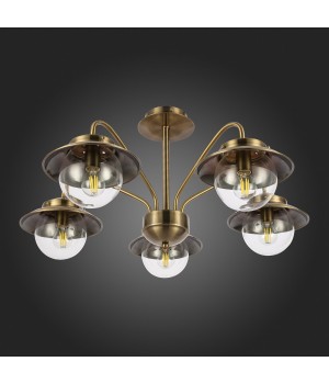 SLE110102-05 Люстра потолочная Античная бронза/Прозрачный E14 5*40W GARONNI-foto8