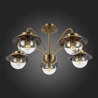 SLE110102-05 Люстра потолочная Античная бронза/Прозрачный E14 5*40W GARONNI-foto8