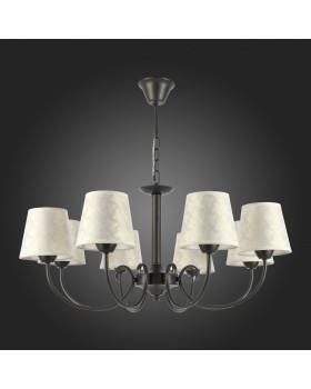 SLE120303-08 Светильник подвесной Темно-серый/Бежевый E14 8*40W RIMENTO-foto8