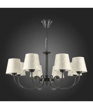 SLE120303-08 Светильник подвесной Темно-серый/Бежевый E14 8*40W RIMENTO-foto8