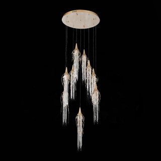 SL1116.203.09 Светильник подвесной ST-Luce Золотой с патиной/Золотой с  патиной, Никель LED 9*5W 3000K SALICA-foto8