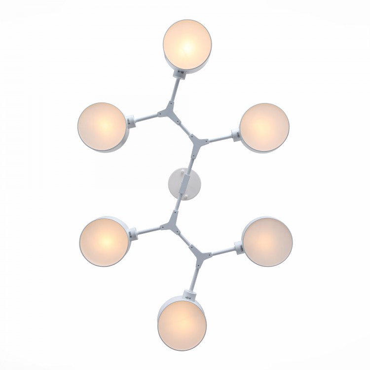 SLE183502-06 Люстра потолочная Белый/Белый E14 6*60W GIMENTO