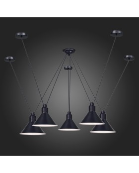 SL1804.403.05 Светильник подвесной ST-Luce Черный/Черный E14 5*60W SVEVO-foto5