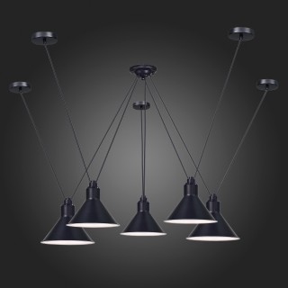 SL1804.403.05 Светильник подвесной ST-Luce Черный/Черный E14 5*60W SVEVO-foto5