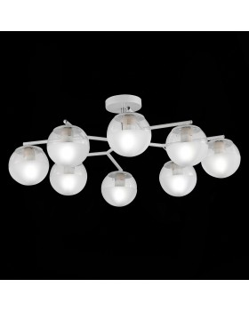 SLE106602-08 Люстра потолочная Белый, Хром/Прозрачный E27 8*60W VERONA-foto4