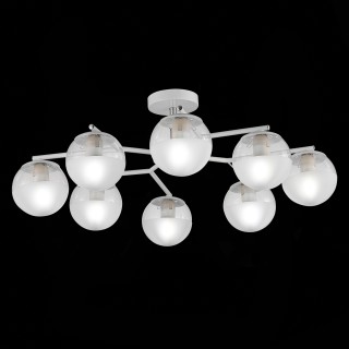 SLE106602-08 Люстра потолочная Белый, Хром/Прозрачный E27 8*60W VERONA-foto4