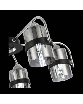 SLE102002-05 Люстра потолочная Черный, Хром/Дымчатый E27 5*40W FIUMO-foto6