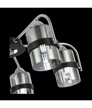 SLE102002-05 Люстра потолочная Черный, Хром/Дымчатый E27 5*40W FIUMO-foto6