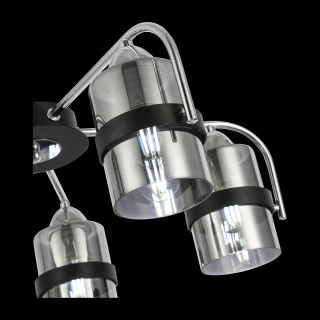 SLE102002-05 Люстра потолочная Черный, Хром/Дымчатый E27 5*40W FIUMO-foto6