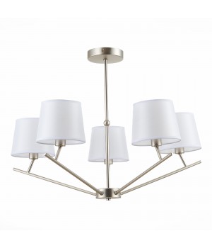 SLE300102-05 Светильник потолочный Никель/Белый E14 5*40W DENICE-foto2