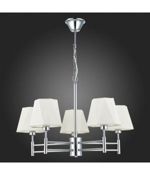 SLE105403-05 Люстра подвесная Хром/Белый E14 5*40W LAGORO-foto8
