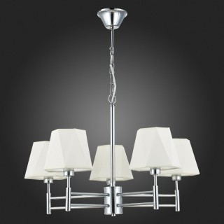 SLE105403-05 Люстра подвесная Хром/Белый E14 5*40W LAGORO-foto8