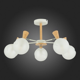 SLE220702-05 Люстра потолочная Белый, Светлое дерево/Белый E14 5*40W CATANIA-foto8