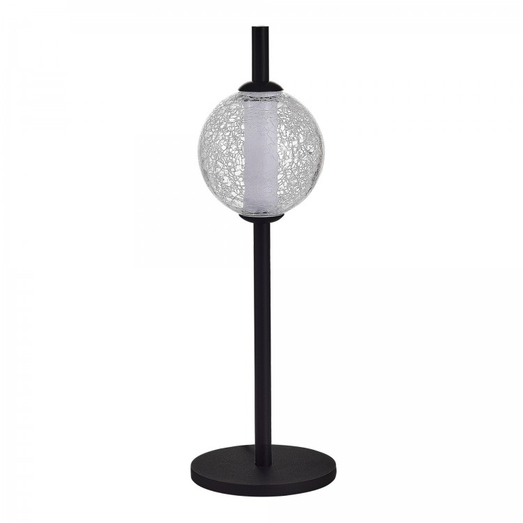 SL6120.404.01 Прикроватная лампа ST-Luce Черный/Прозрачное кракелированное стекло LED 1*8,5W 3000K PEEK