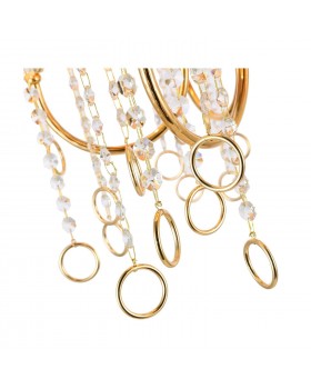 SL1138.203.06 Люстра подвесная Французское золото/Бежевый, Прозрачный E14 6*40W MEDDO-foto10