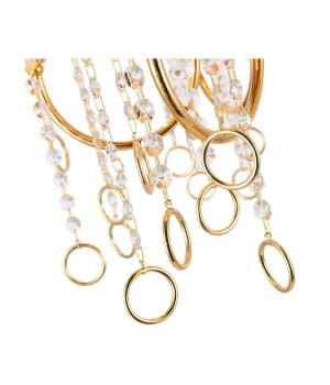 SL1138.203.06 Люстра подвесная Французское золото/Бежевый, Прозрачный E14 6*40W MEDDO-foto10