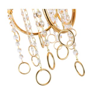 SL1138.203.06 Люстра подвесная Французское золото/Бежевый, Прозрачный E14 6*40W MEDDO-foto10