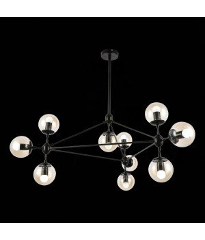 SLE154903-10 Люстра подвесная Черный/Янтарный E27 10*40W LACOTTA-foto4