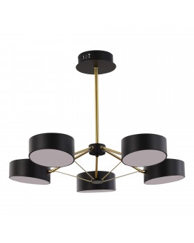 SLE6005-402-05 Светильник потолочный Черный/Черный LED 5*10W VALLE-foto4