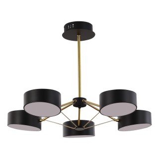 SLE6005-402-05 Светильник потолочный Черный/Черный LED 5*10W VALLE-foto4