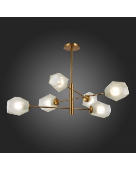 SLE205202-06 Люстра потолочная Латунь/Белый E27 6*60W TERRAMO-foto5