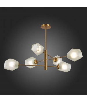 SLE205202-06 Люстра потолочная Латунь/Белый E27 6*60W TERRAMO-foto5