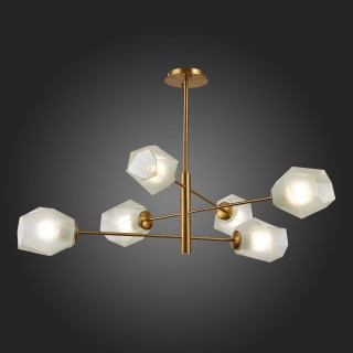 SLE205202-06 Люстра потолочная Латунь/Белый E27 6*60W TERRAMO-foto5