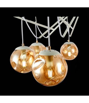 SLE110202-08 Люстра подвесная Белый/Янтарный E14 8*40W CALLETTA-foto6