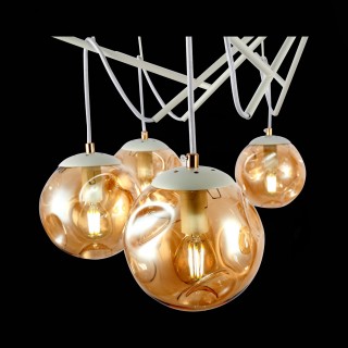 SLE110202-08 Люстра подвесная Белый/Янтарный E14 8*40W CALLETTA-foto6