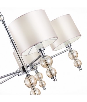 SLE105703-05 Люстра подвесная Хром/Светло-бежевый E14 5*40W RAMER-foto10