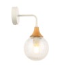 SLE109501-01 Светильник настенный Белый, Светлое дерево/Прозрачный E14 1*60W LIONE