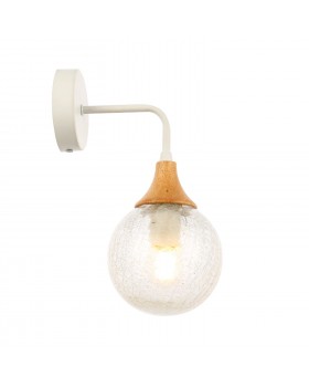 SLE109501-01 Светильник настенный Белый, Светлое дерево/Прозрачный E14 1*60W LIONE-foto11