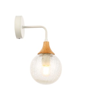 SLE109501-01 Светильник настенный Белый, Светлое дерево/Прозрачный E14 1*60W LIONE-foto11