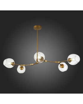 SLE154823-05 Люстра подвесная Золотистый/Прозрачный E27 5*40W RAMETTO-foto5