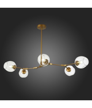 SLE154823-05 Люстра подвесная Золотистый/Прозрачный E27 5*40W RAMETTO-foto5