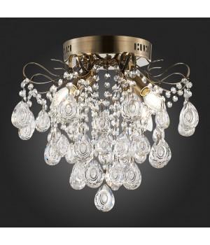 SLE160102-04 Светильник потолочный Бронза/Прозрачный E14 4*60W KAME-foto5