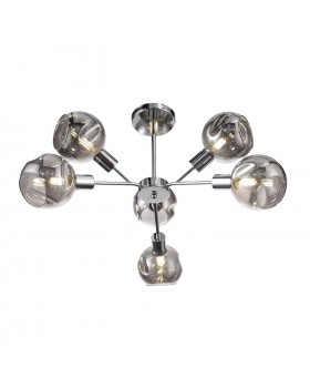 SLE155102-06 Люстра потолочная Хром/Дымчатый E14 6*60W GENTORE-foto2