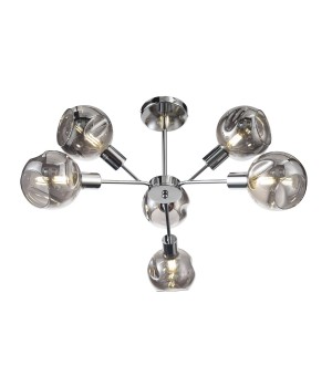 SLE155102-06 Люстра потолочная Хром/Дымчатый E14 6*60W GENTORE-foto2