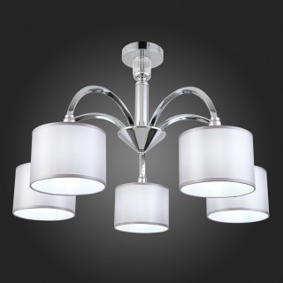 SLE107202-05 Люстра потолочная Хром/Светло-серый E14 5*40W SNERE-foto5