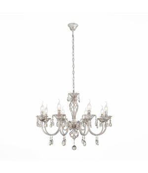 SL139.503.08 Люстра подвесная Слоновая кость, Золото/Прозрачный E14 8*40W SPLENDI-foto2