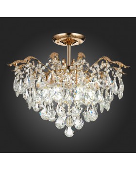 SLE160202-06 Светильник потолочный Французское золото/Прозрачный E27 6*60W KRISTO-foto7