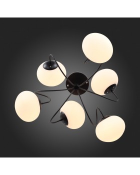 SL717.402.06 Люстра потолочная Черный/Белый E27 6*40W ACINI-foto6