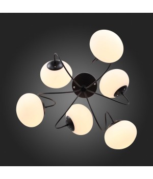 SL717.402.06 Люстра потолочная Черный/Белый E27 6*40W ACINI-foto6