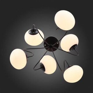 SL717.402.06 Люстра потолочная Черный/Белый E27 6*40W ACINI-foto6