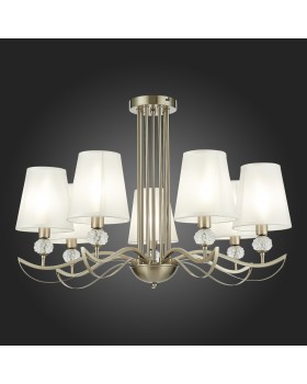 SLE111203-07 Люстра подвесная Никель, прозрачный/Белый E14 7*40W BERGAMO-foto7